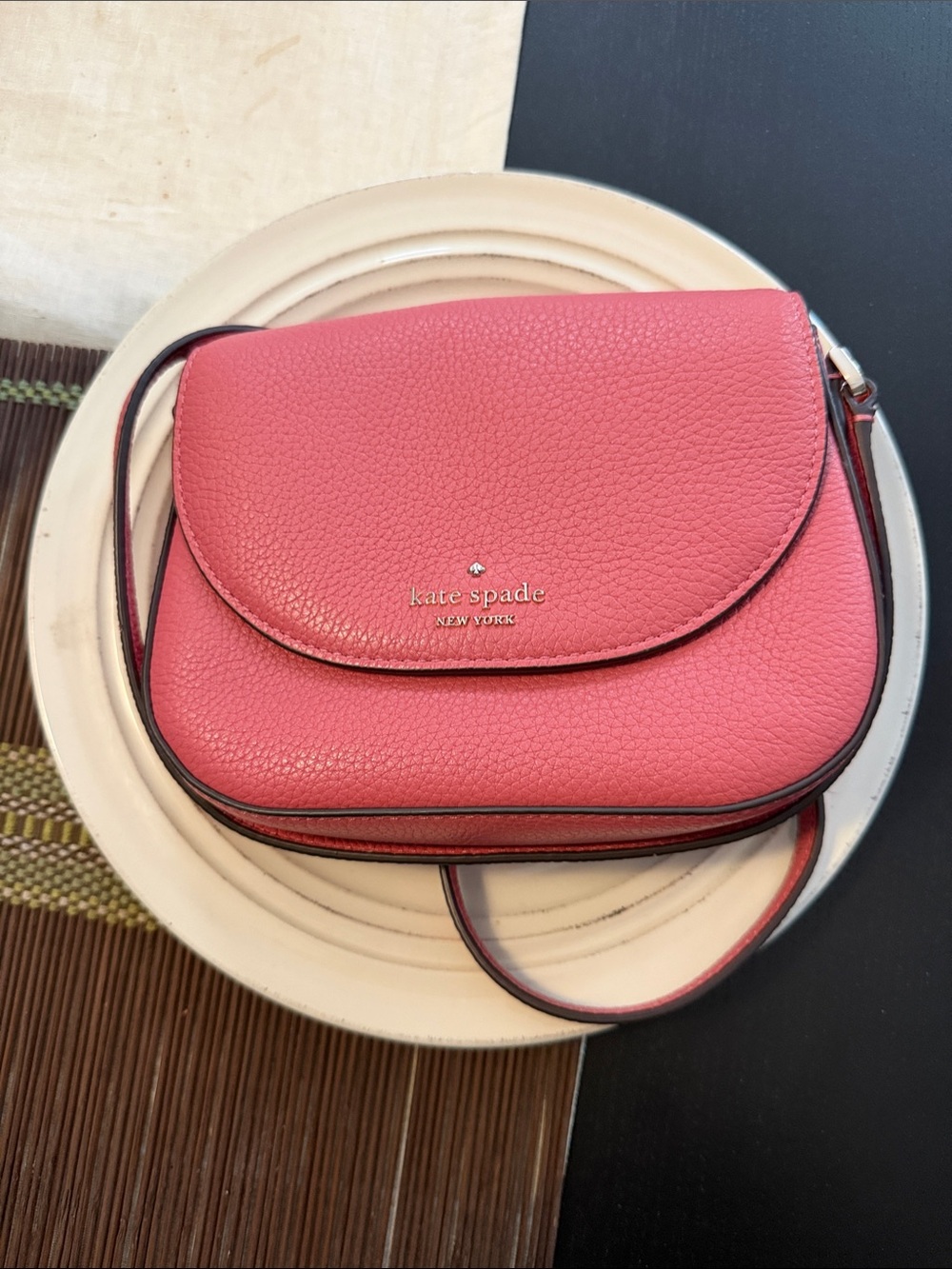 Kate Spade Pink Pebbled Leather Crossbody Bag